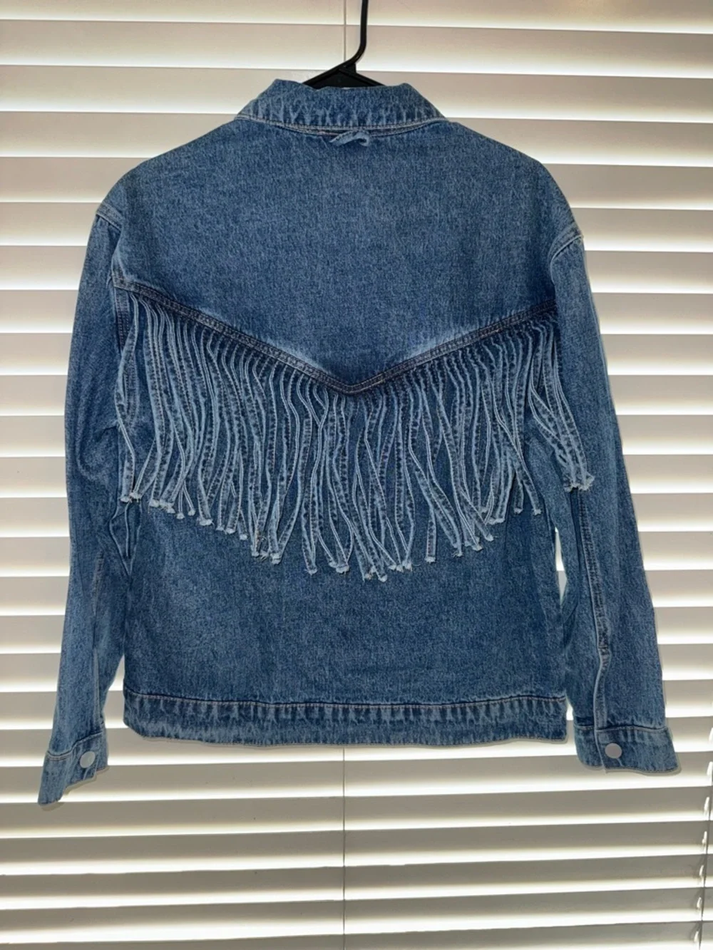 Windsor Blue Denim Jacket with Front Fringe - Picture 9 of 10